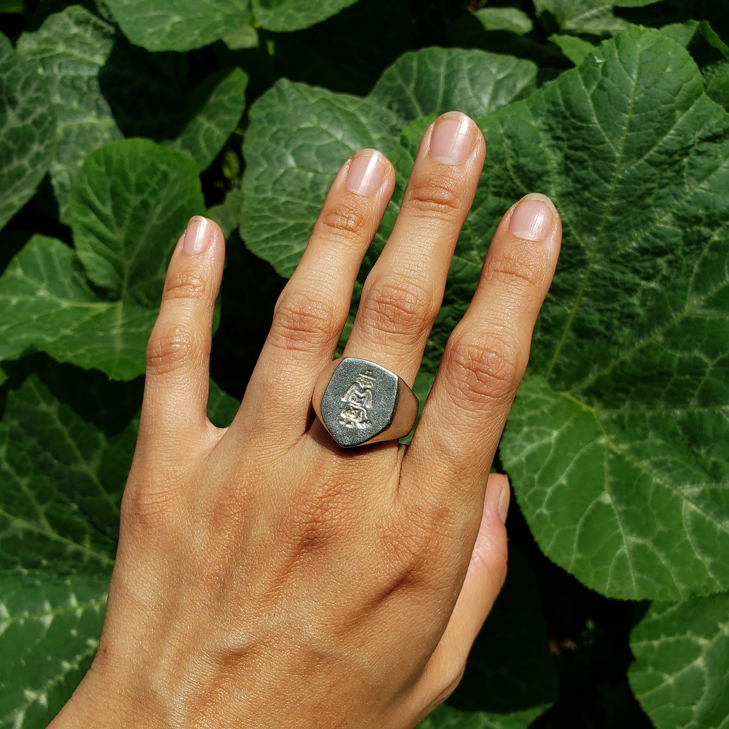 3 racoons in a trench coat wax seal signet ring