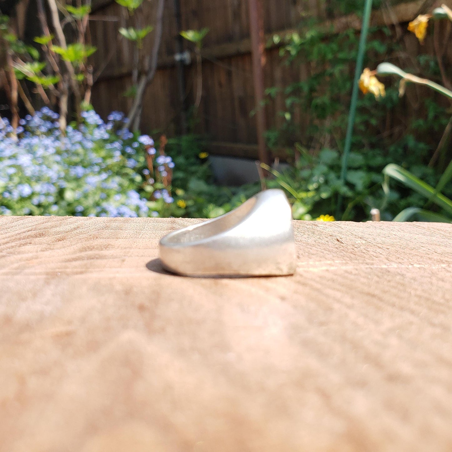 Dandelion wax seal signet ring