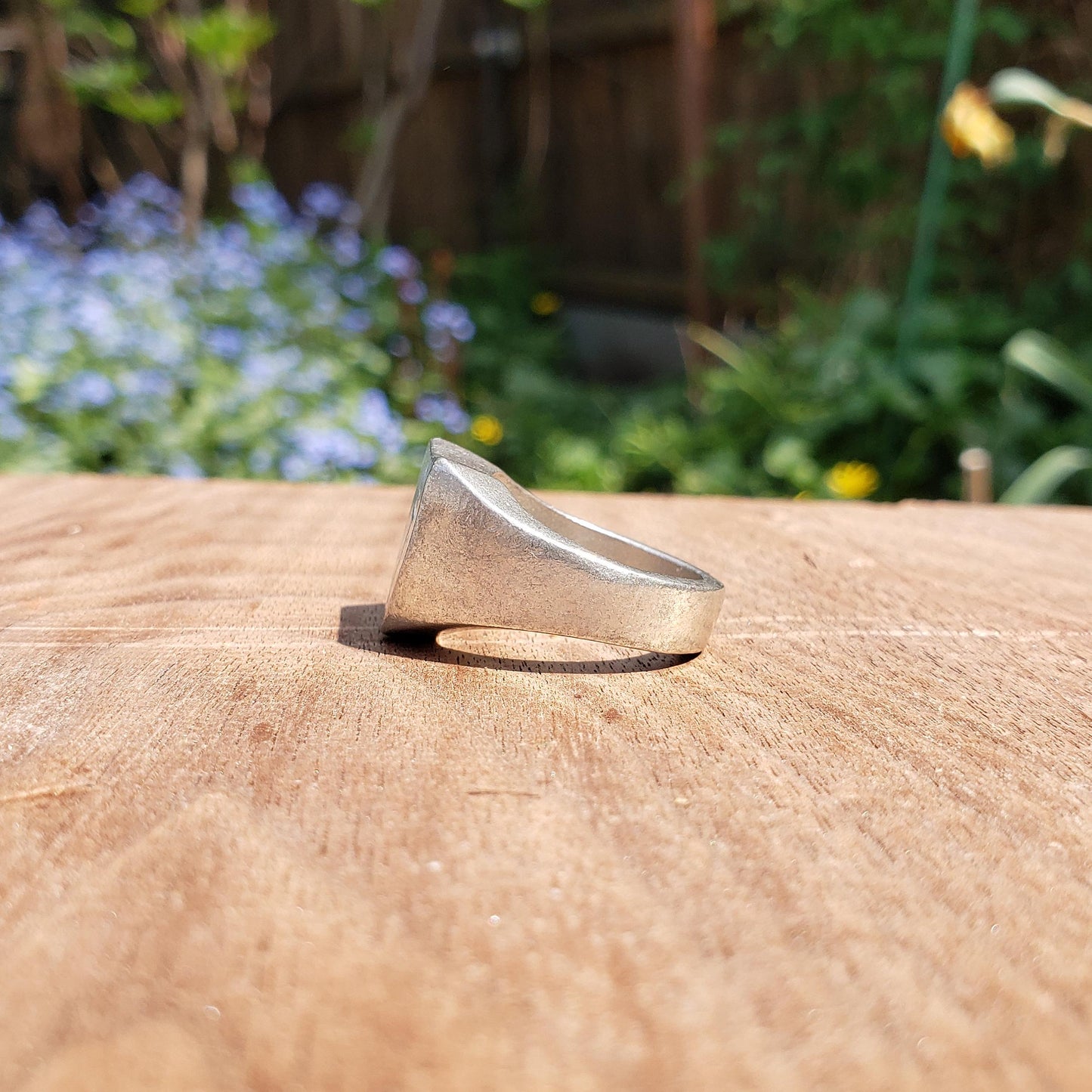 Dandelion seed wax seal signet ring