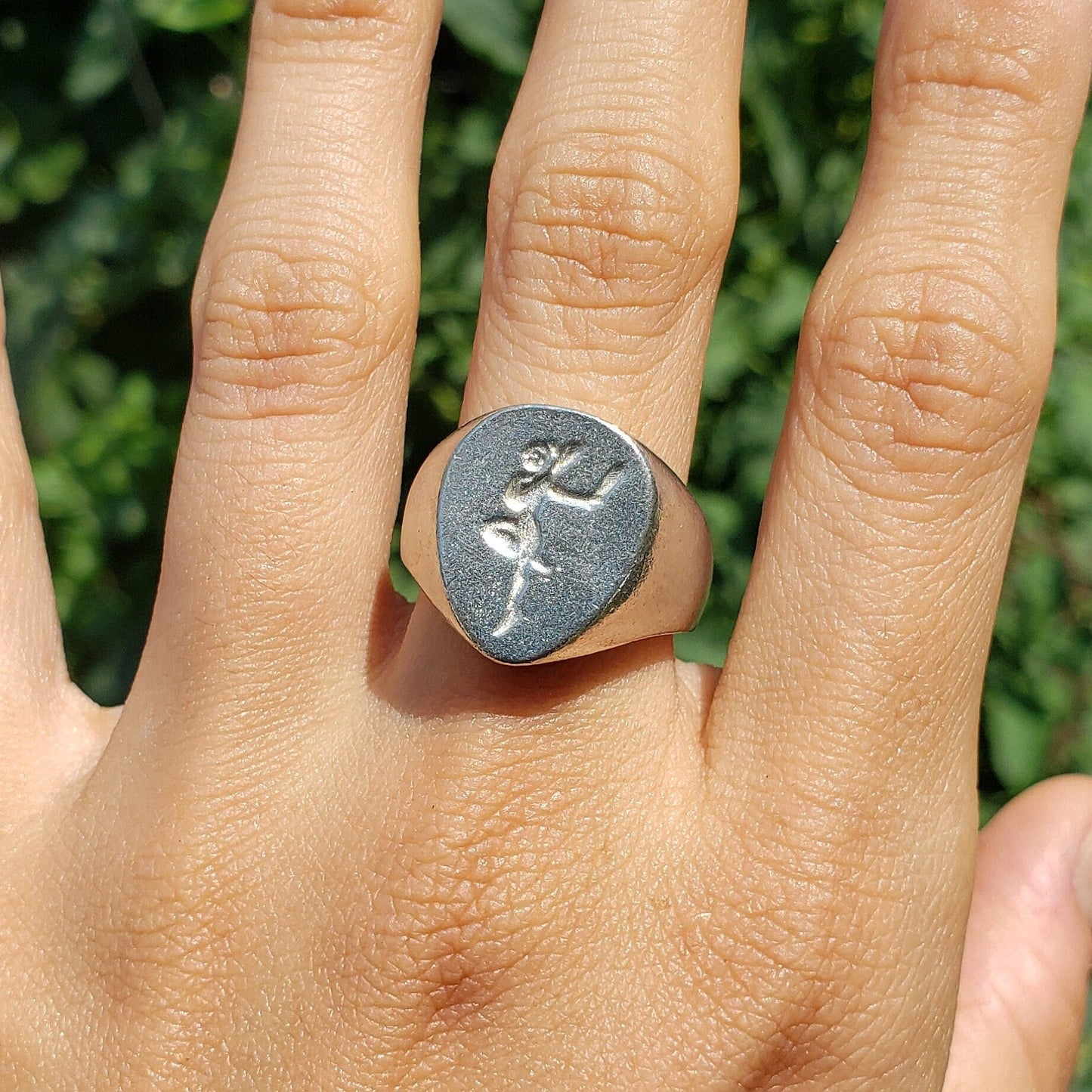 Gymnastic clubs wax seal signet ring