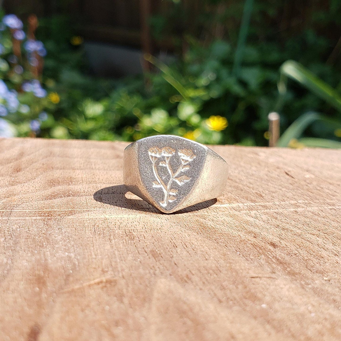 Yarrow wax seal signet ring