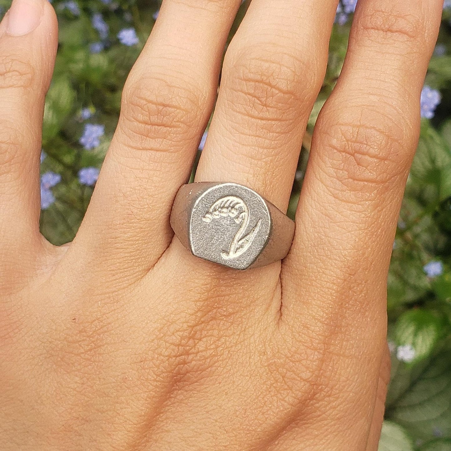 Lily of the valley wax seal signet ring