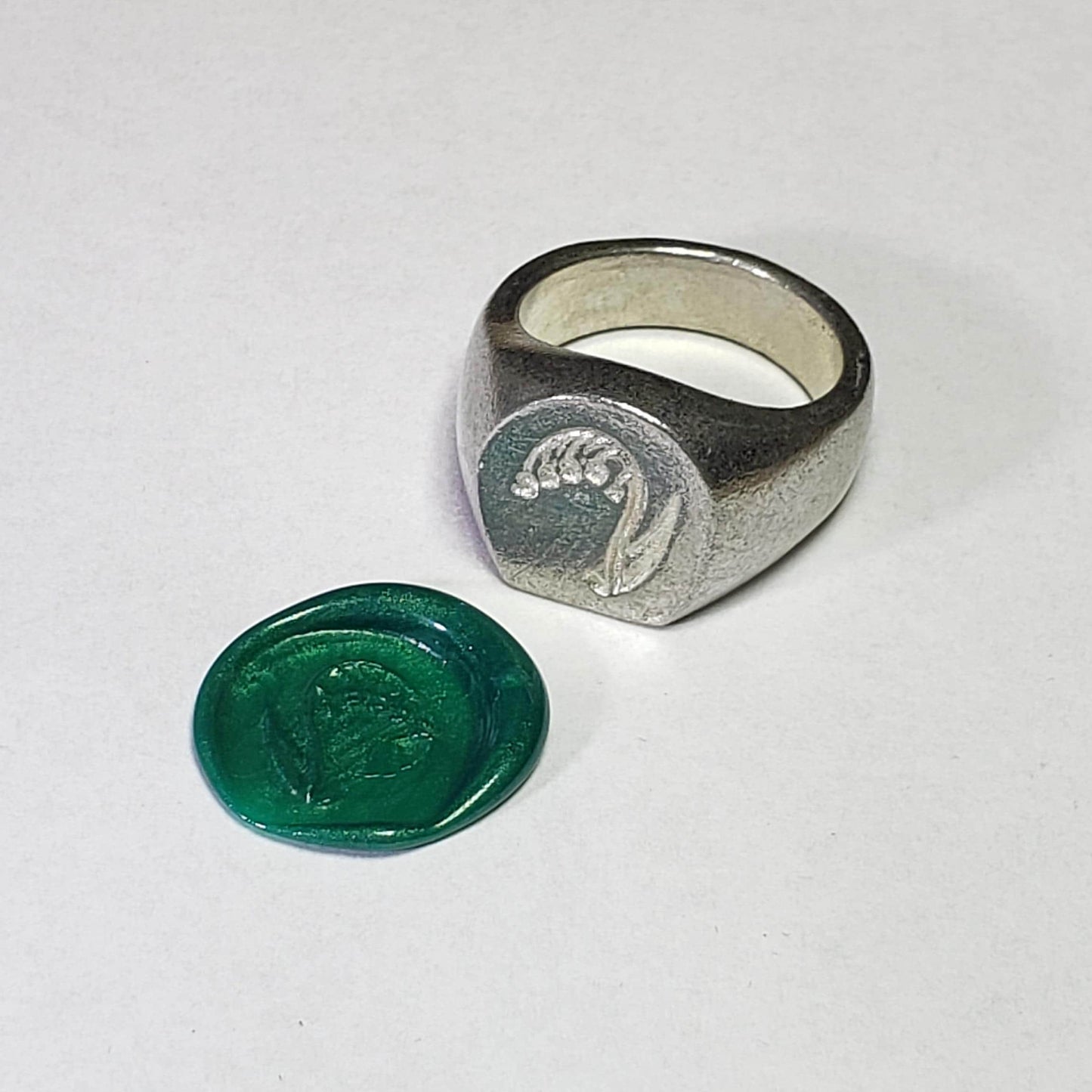 Lily of the valley wax seal signet ring