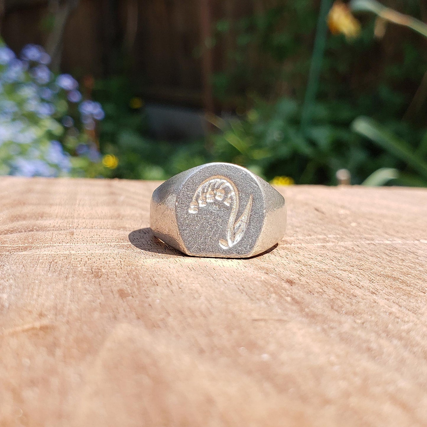 Lily of the valley wax seal signet ring