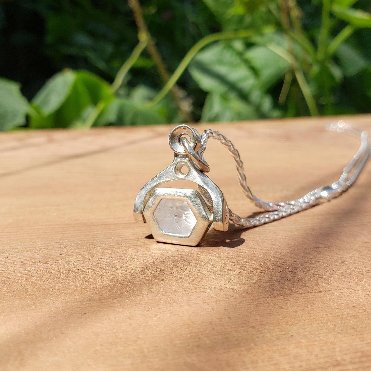 Crow quartz tower pendant