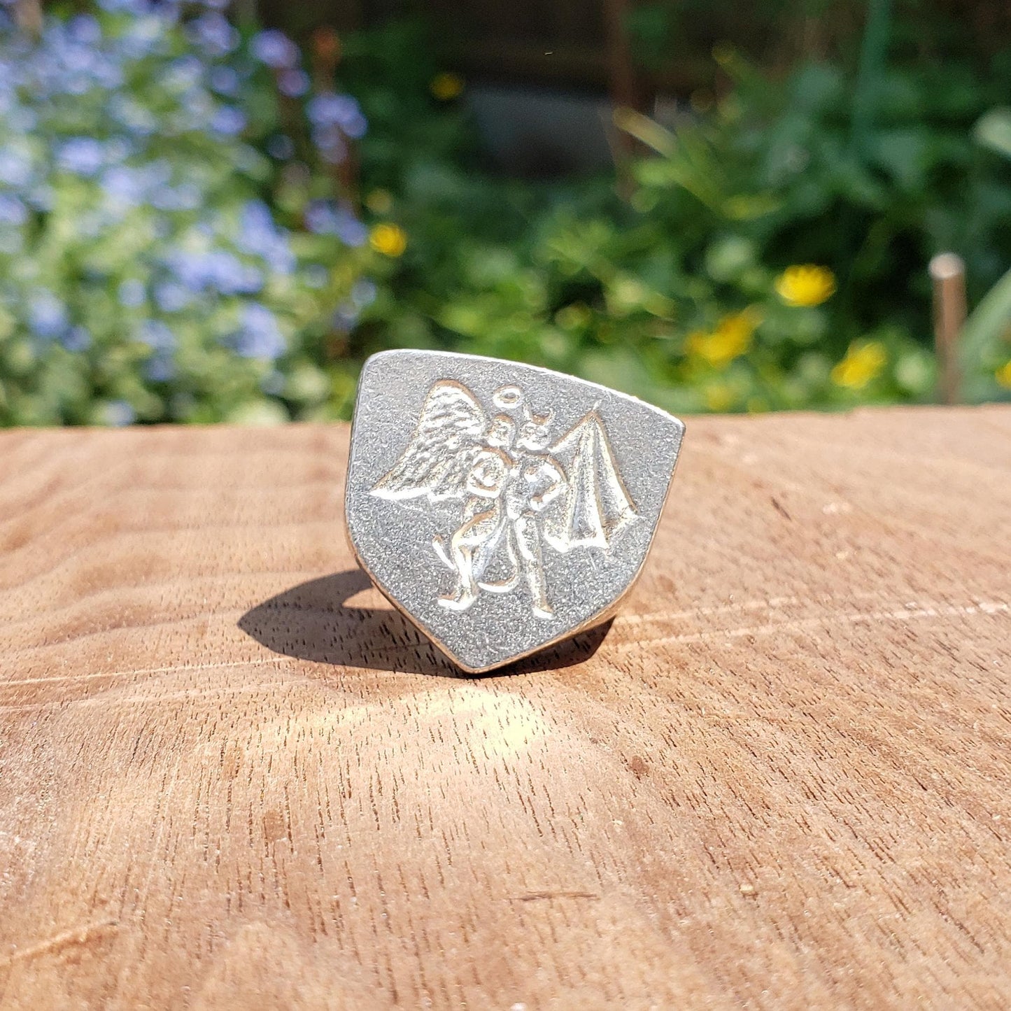 Angel devil friend wax seal signet ring