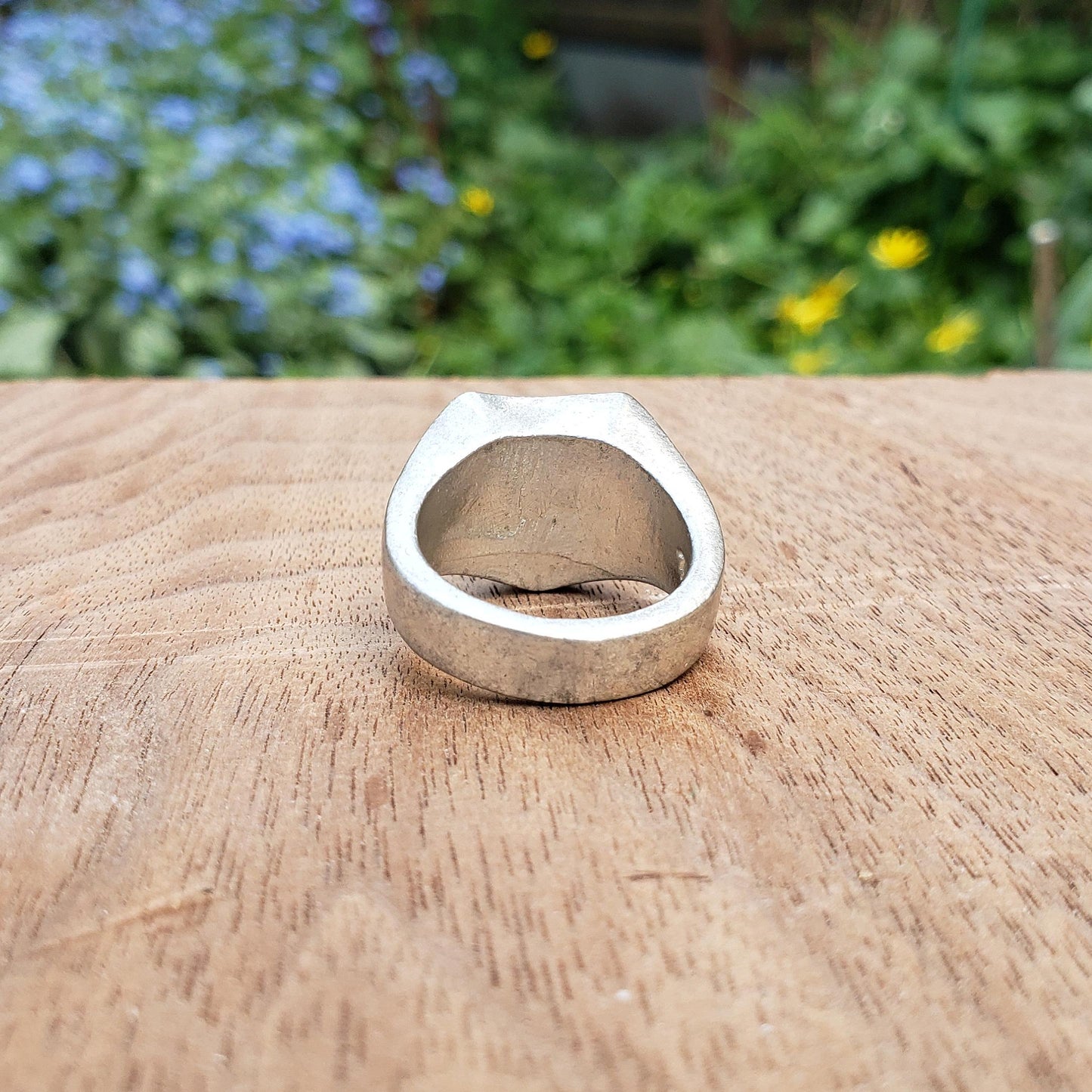 Dandelion seed wax seal signet ring