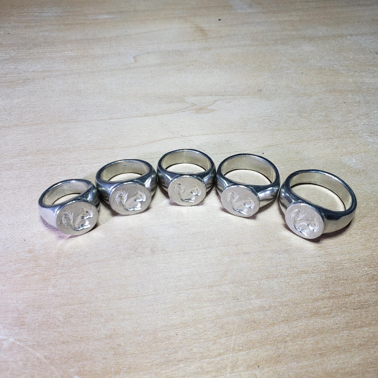 Squirrel wax seal signet ring