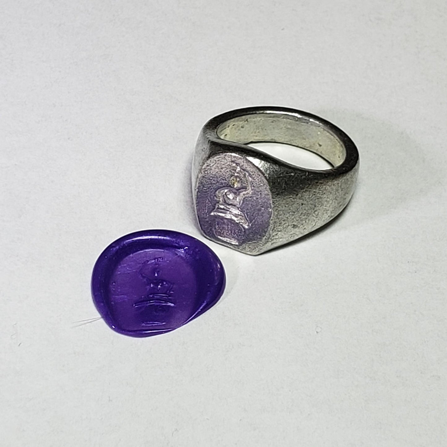 Drummer wax seal signet ring