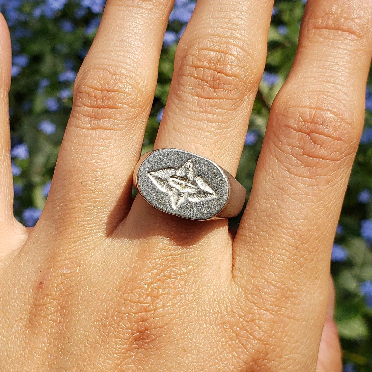 Mint wax seal signet ring