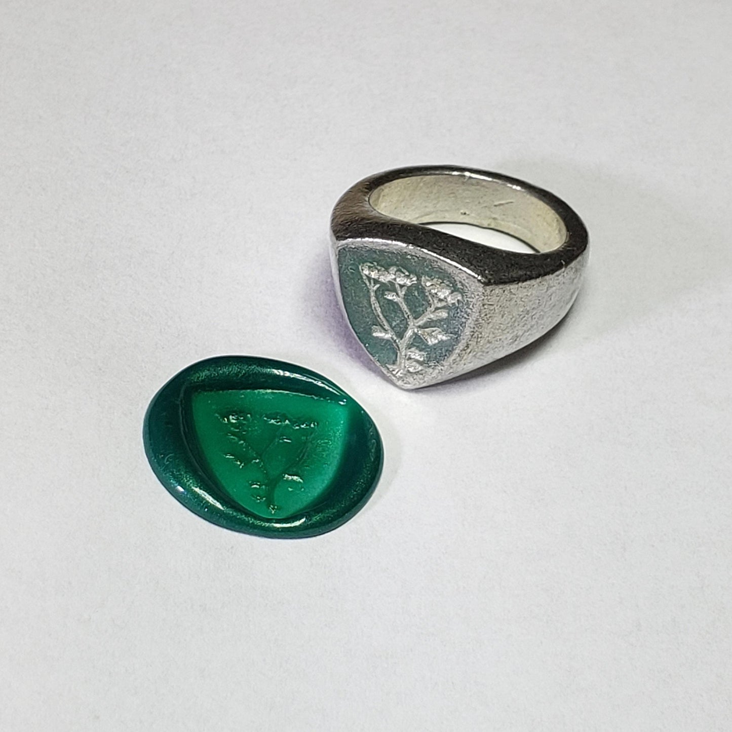 Yarrow wax seal signet ring