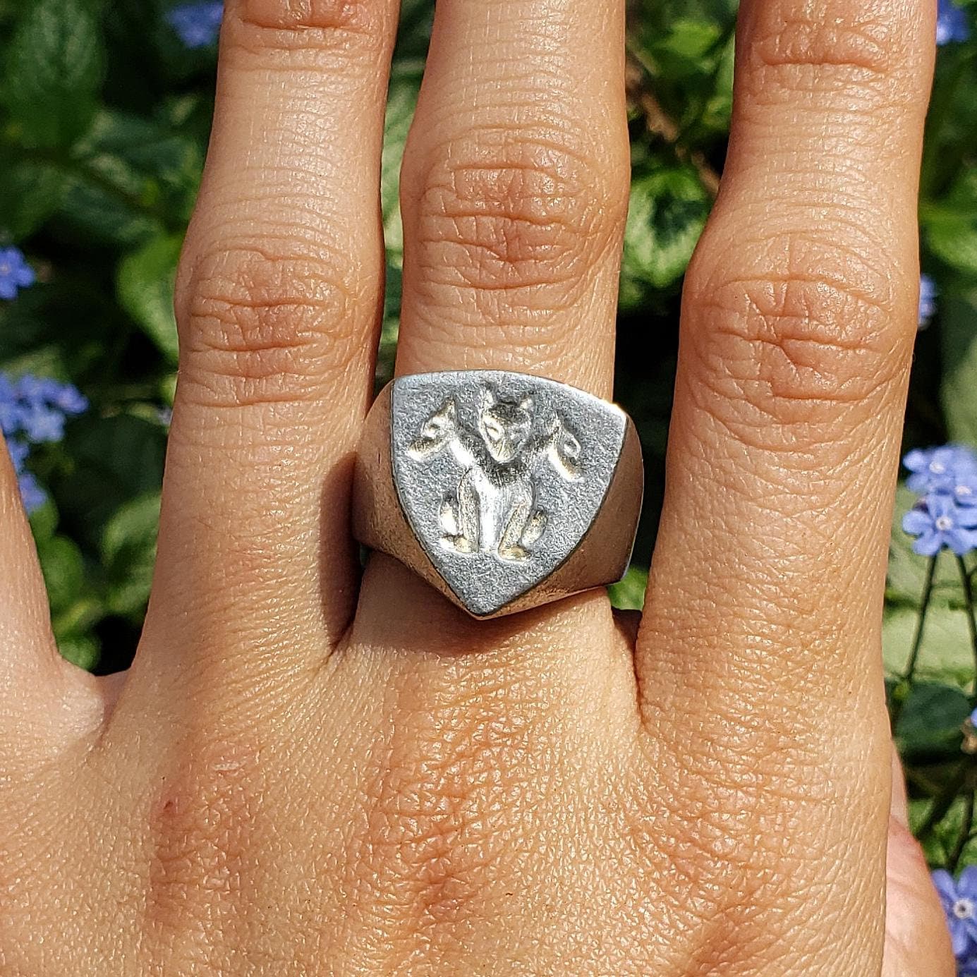 Cerberus wax seal signet ring