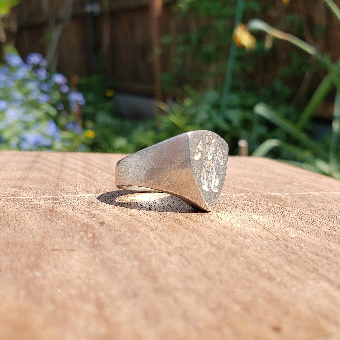 Cerberus wax seal signet ring