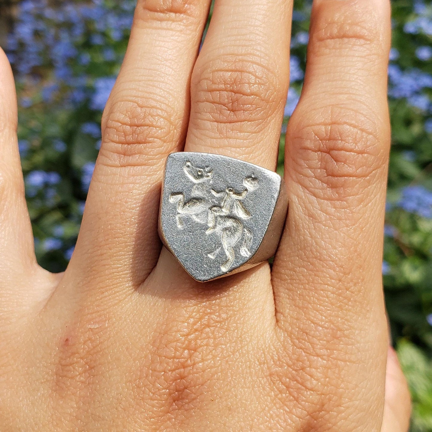 Headless horseman wax seal signet ring