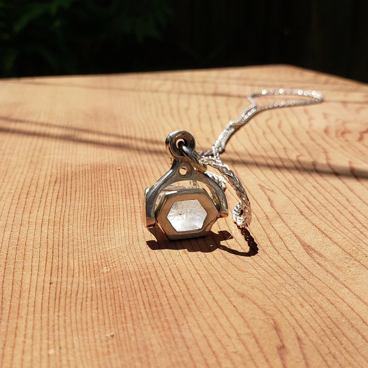 Crow quartz tower pendant