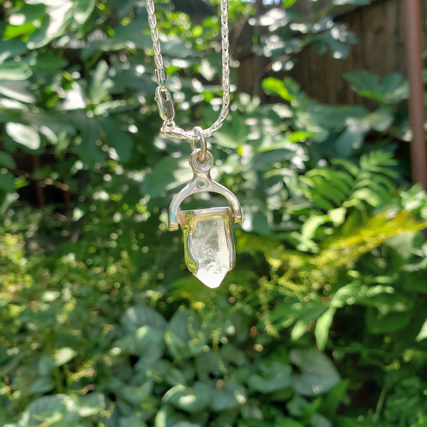 Crow quartz tower pendant