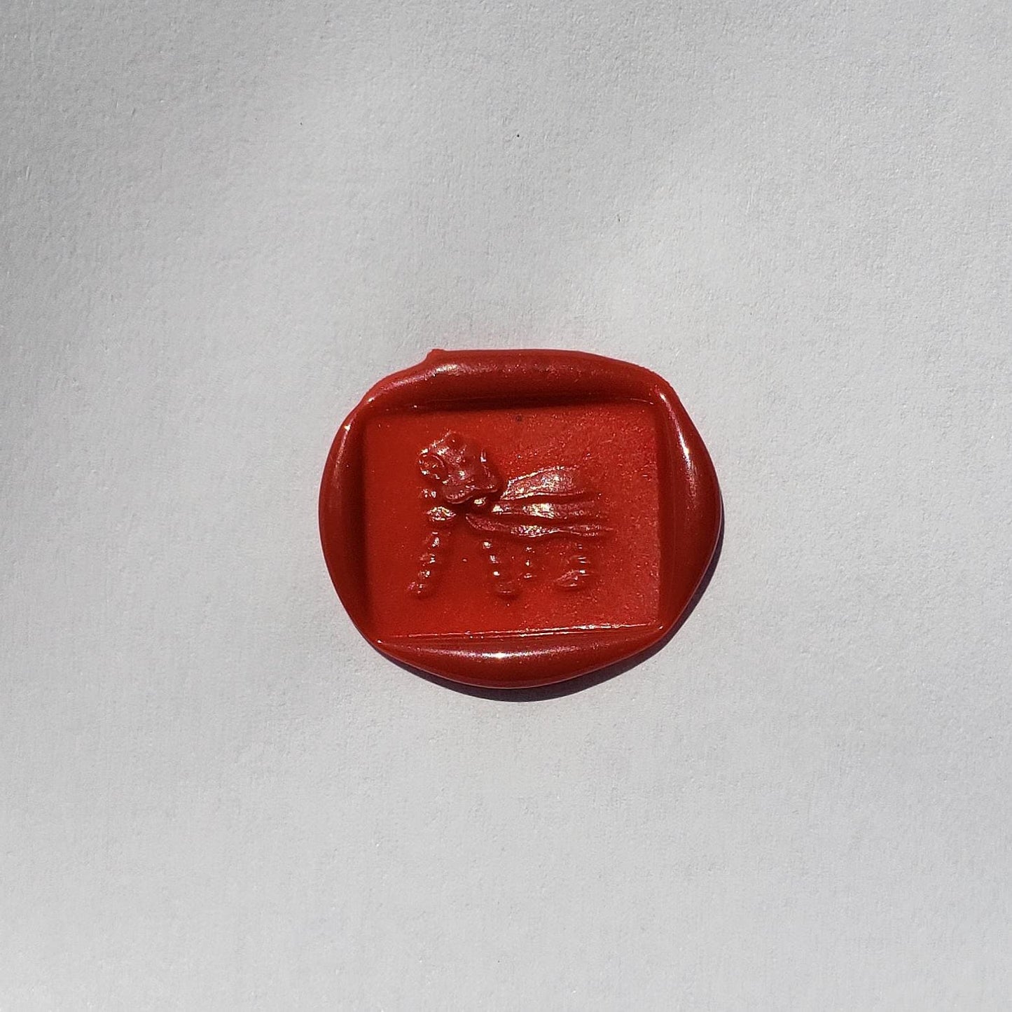 Lion dance wax seal signet ring