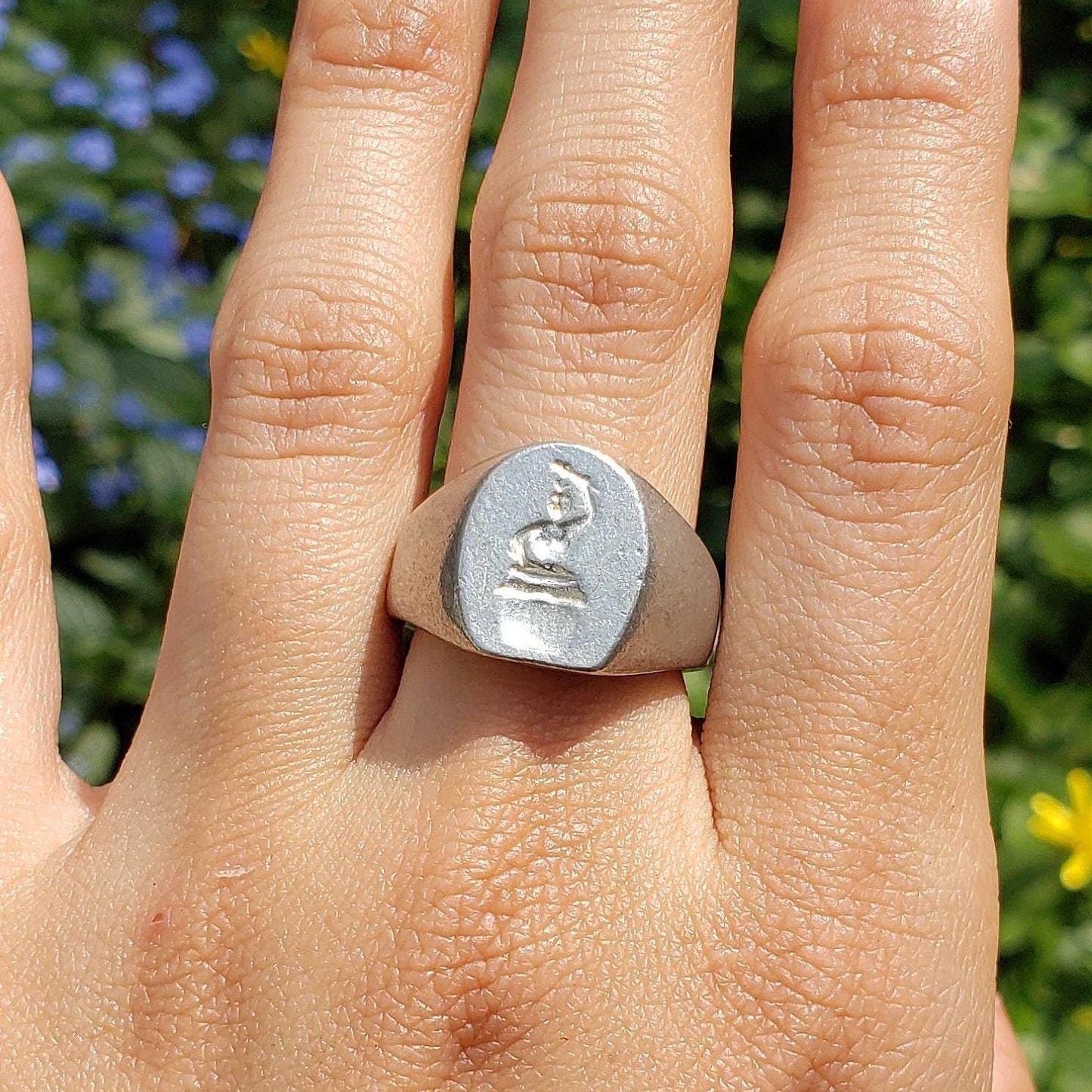 Drummer wax seal signet ring