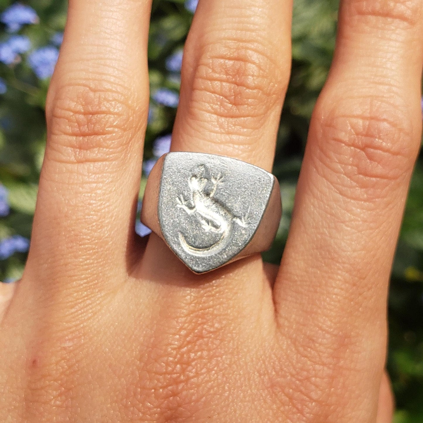 Salamander wax seal signet ring