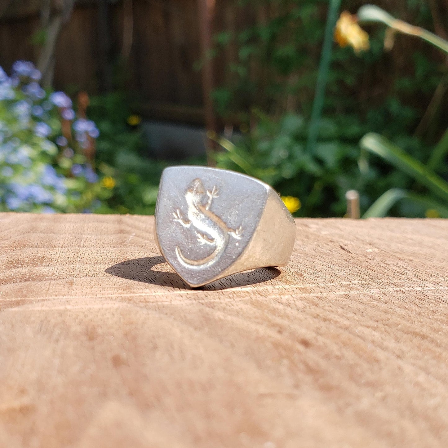 Salamander wax seal signet ring