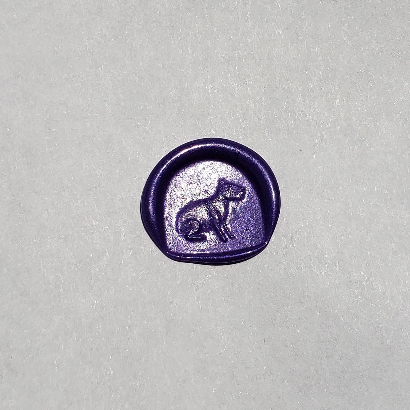 Capybara wax seal signet ring