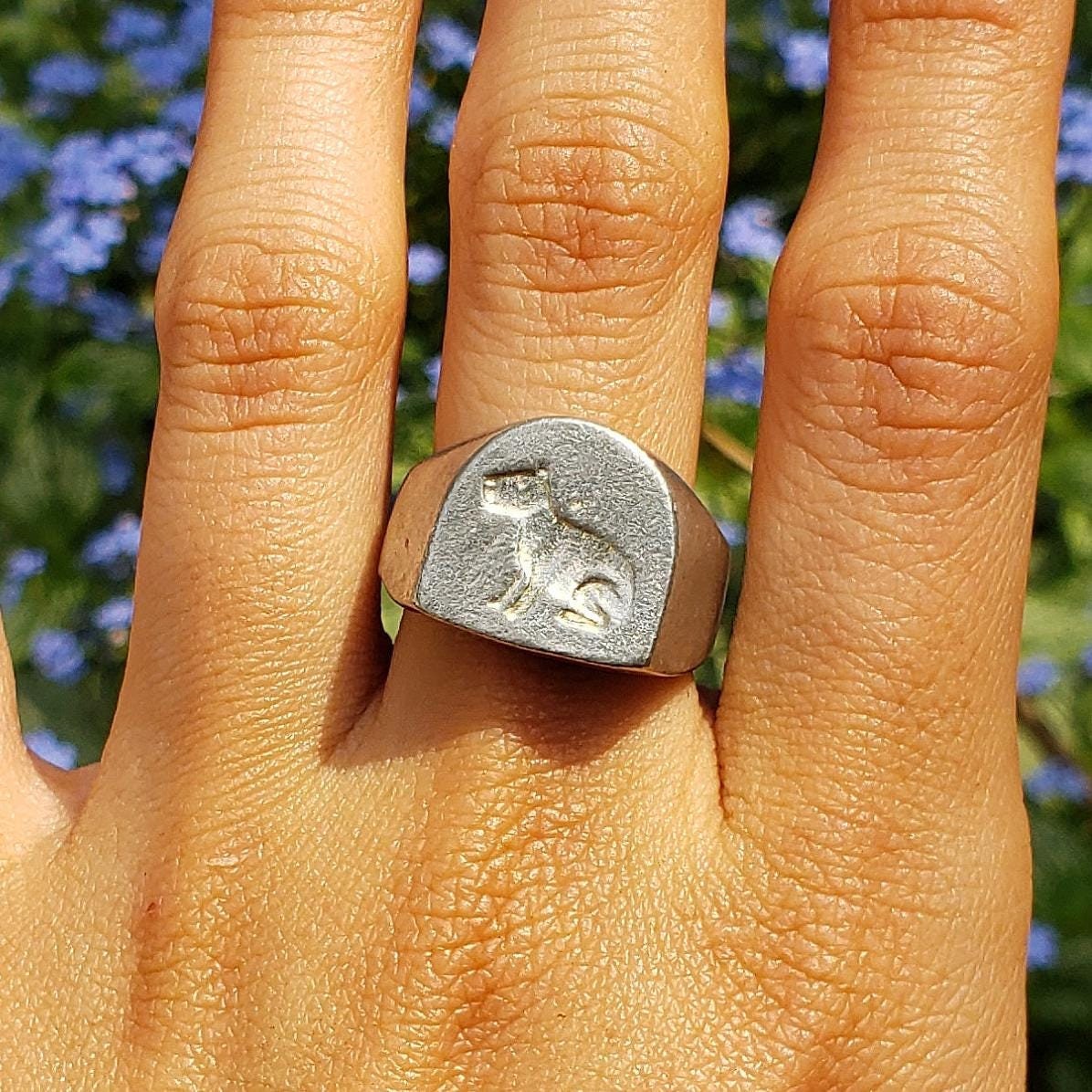 Capybara wax seal signet ring