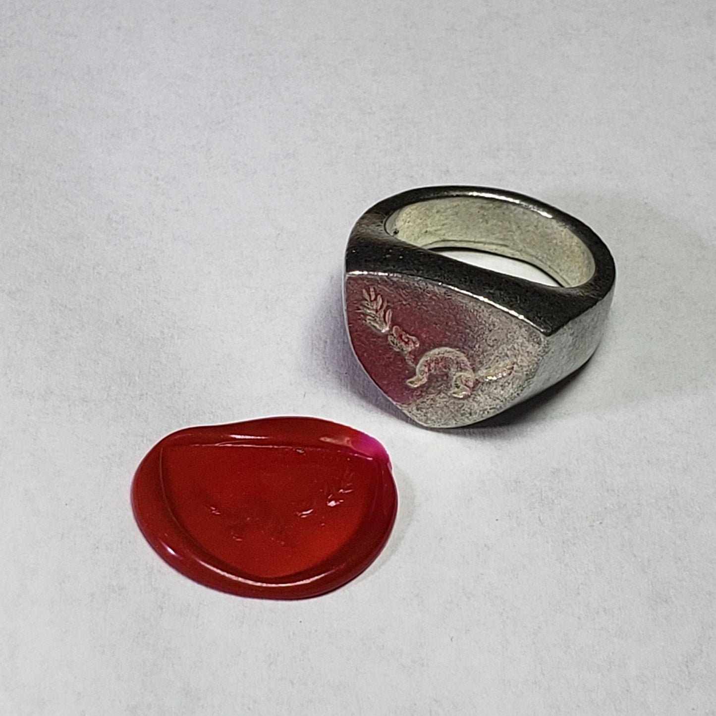 Fire ferret wax seal signet ring