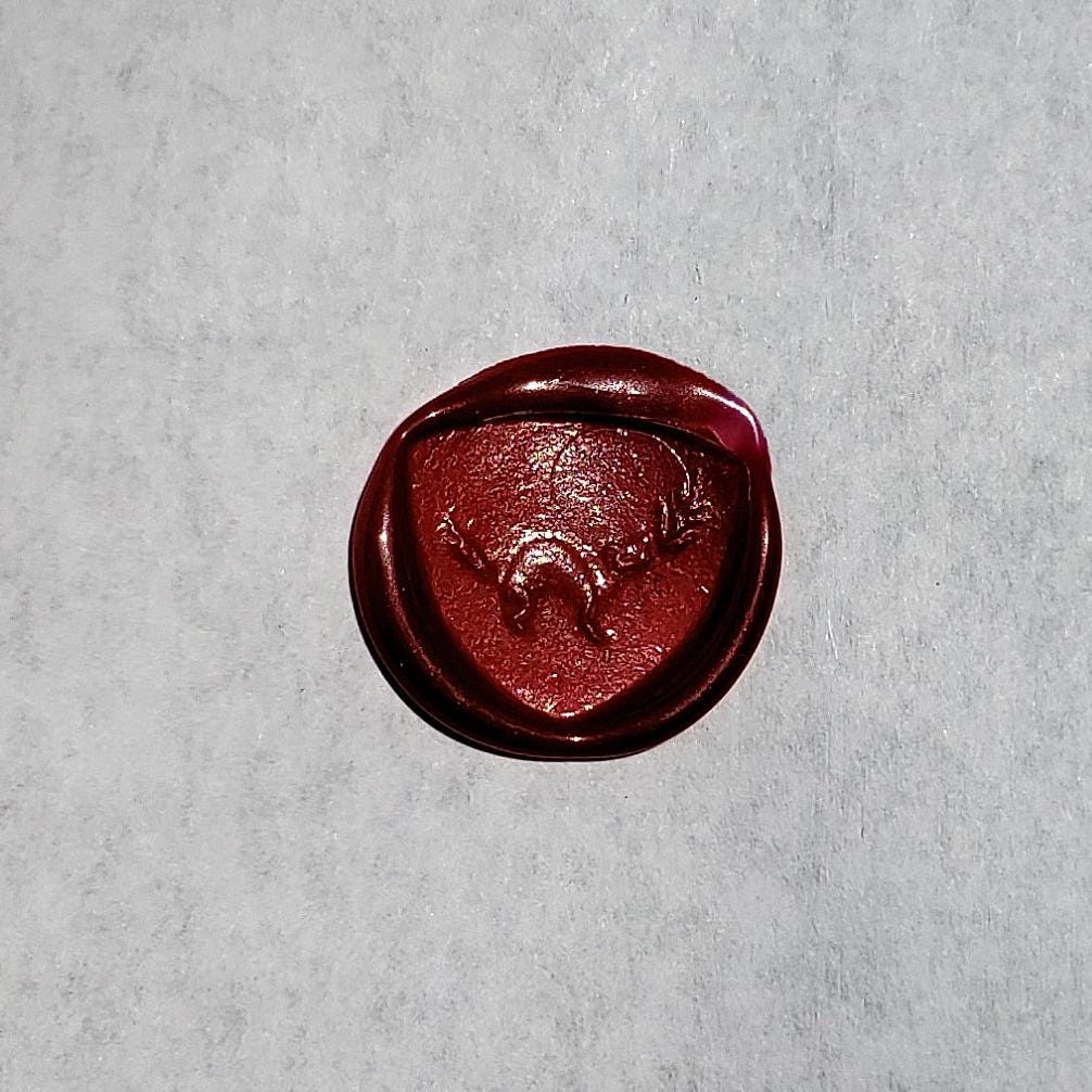 Fire ferret wax seal signet ring