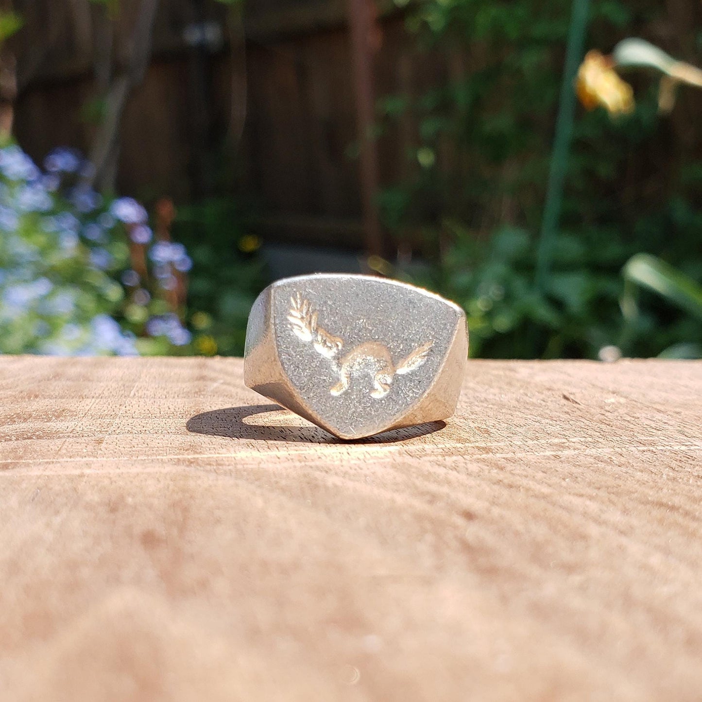 Fire ferret wax seal signet ring