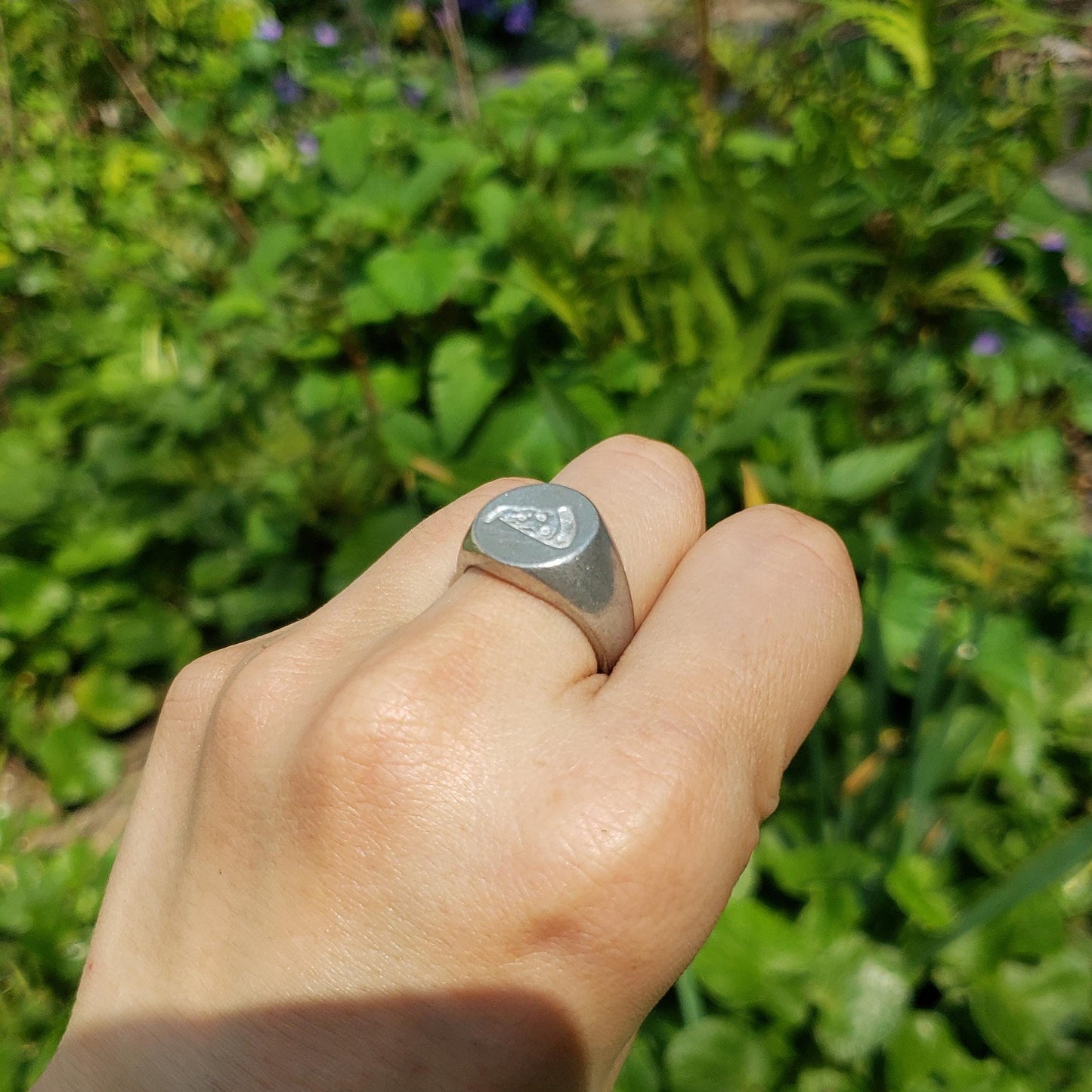 Pizza wax seal signet ring