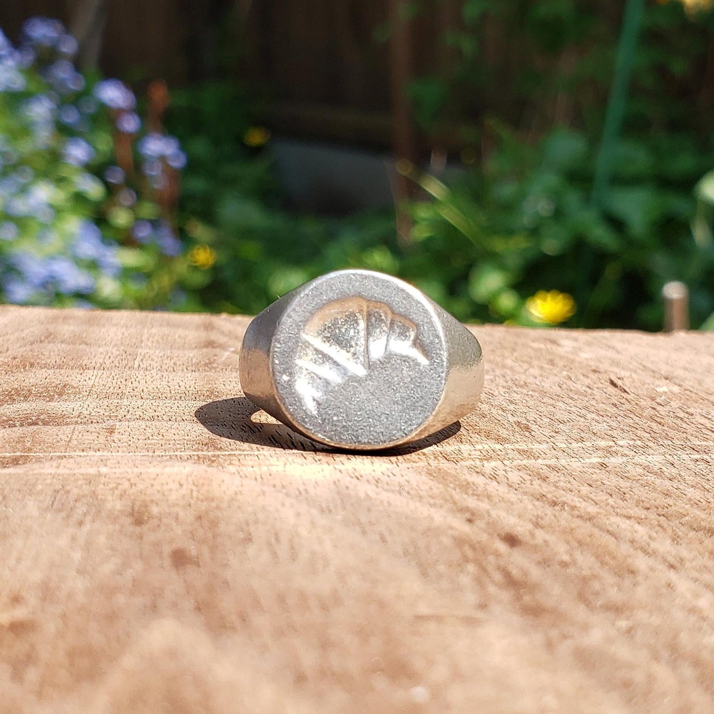 Croissant wax seal signet ring