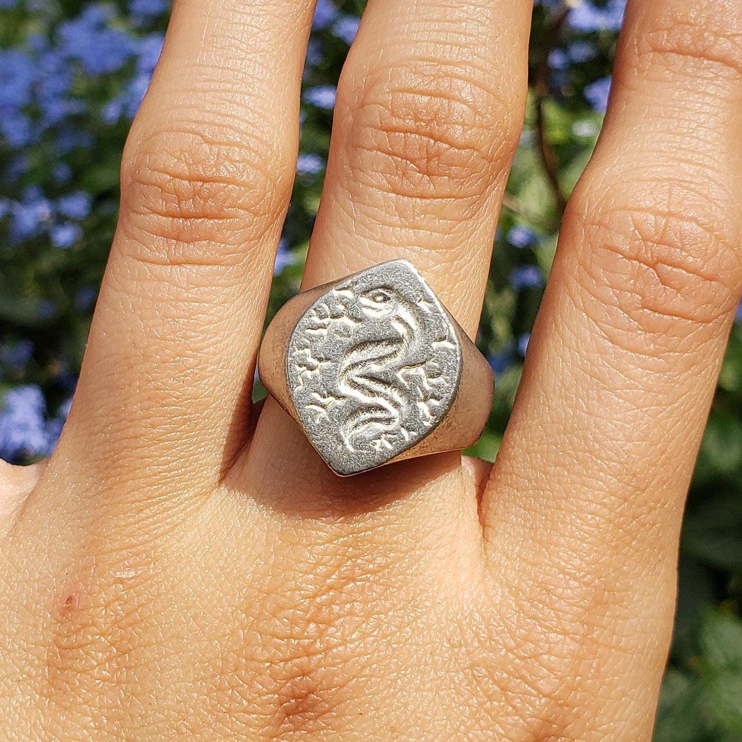 Electric eel wax seal signet ring