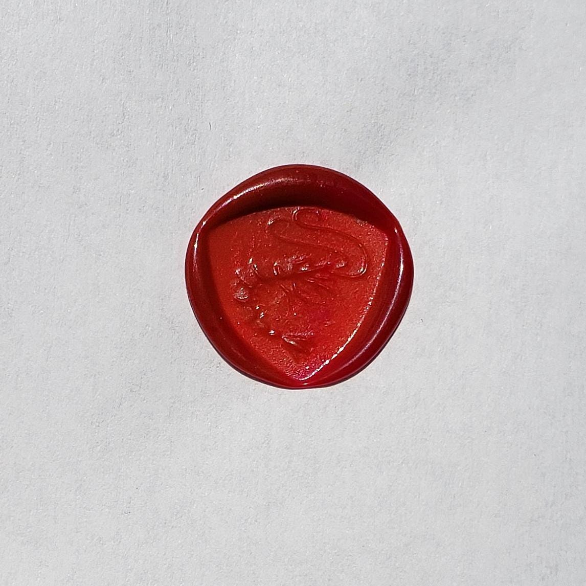 Shrimp wax seal signet ring