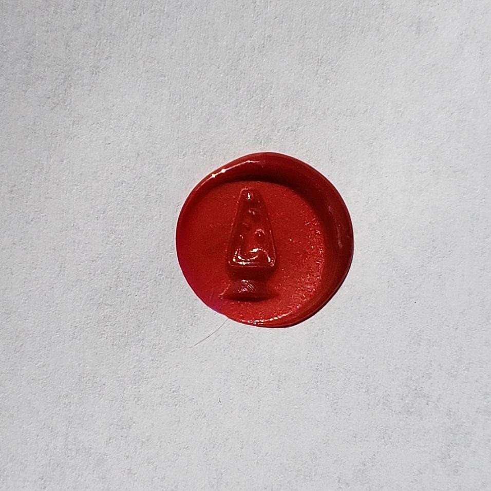 Lava lamp wax seal signet ring