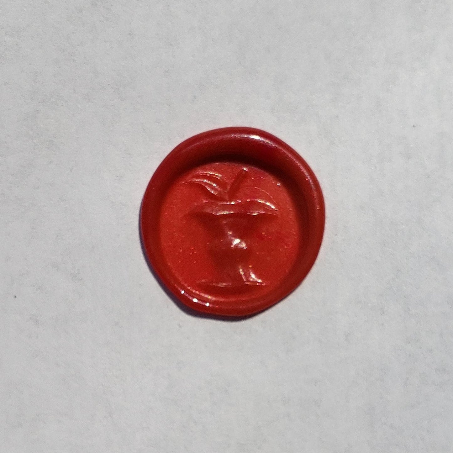 Apple core wax seal signet ring