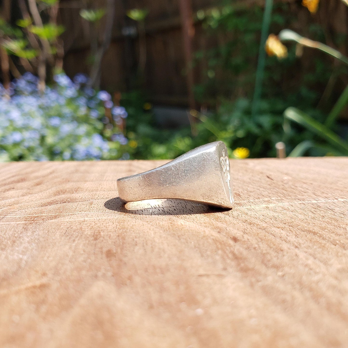 Luna moth wax seal signet ring