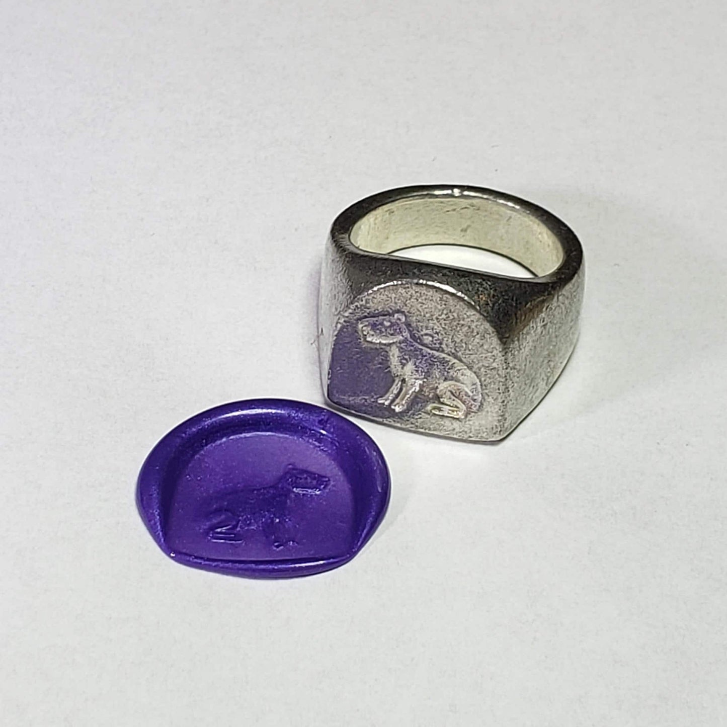 Capybara wax seal signet ring