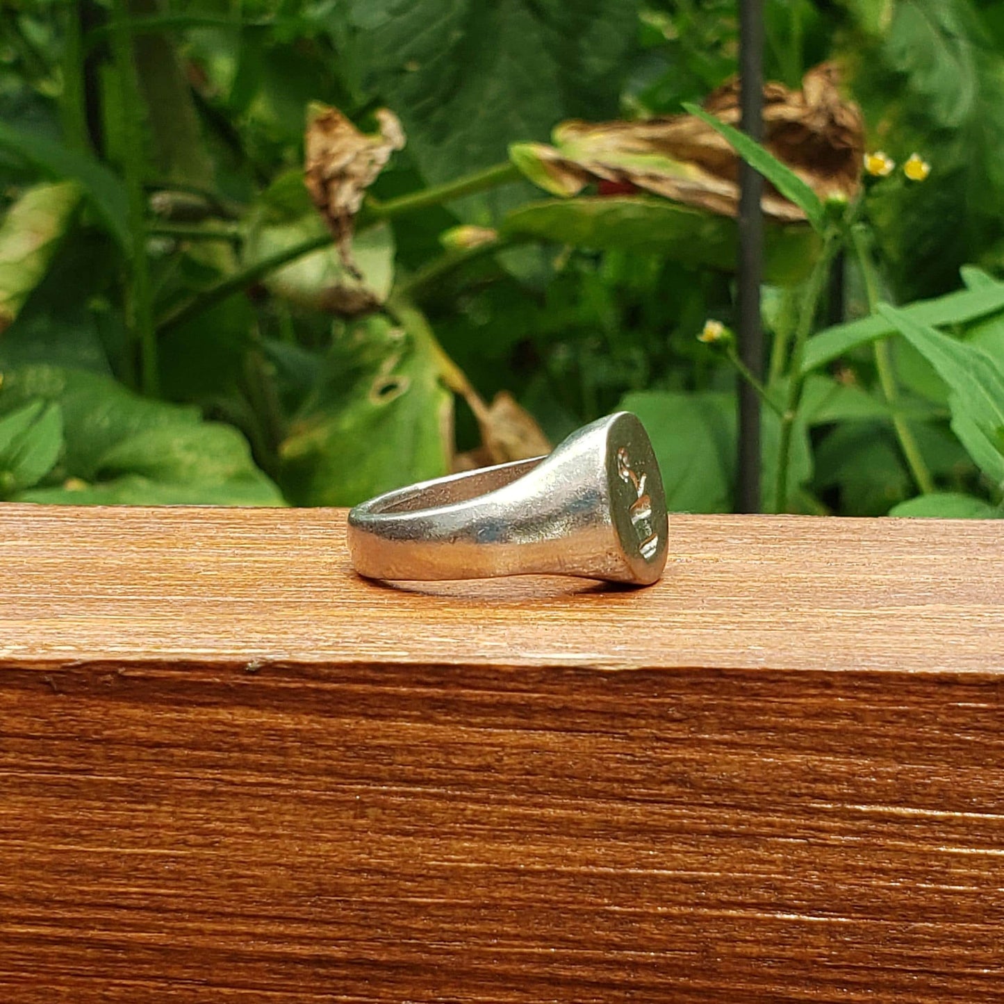 Flower pot wax seal signet ring