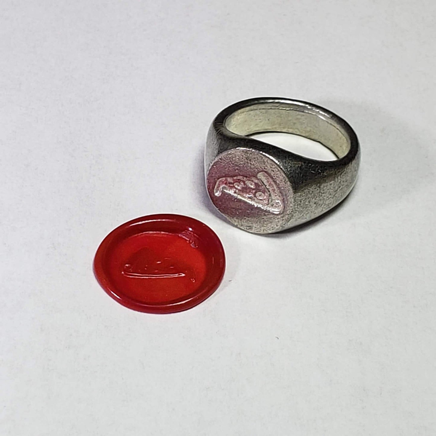 Pizza wax seal signet ring