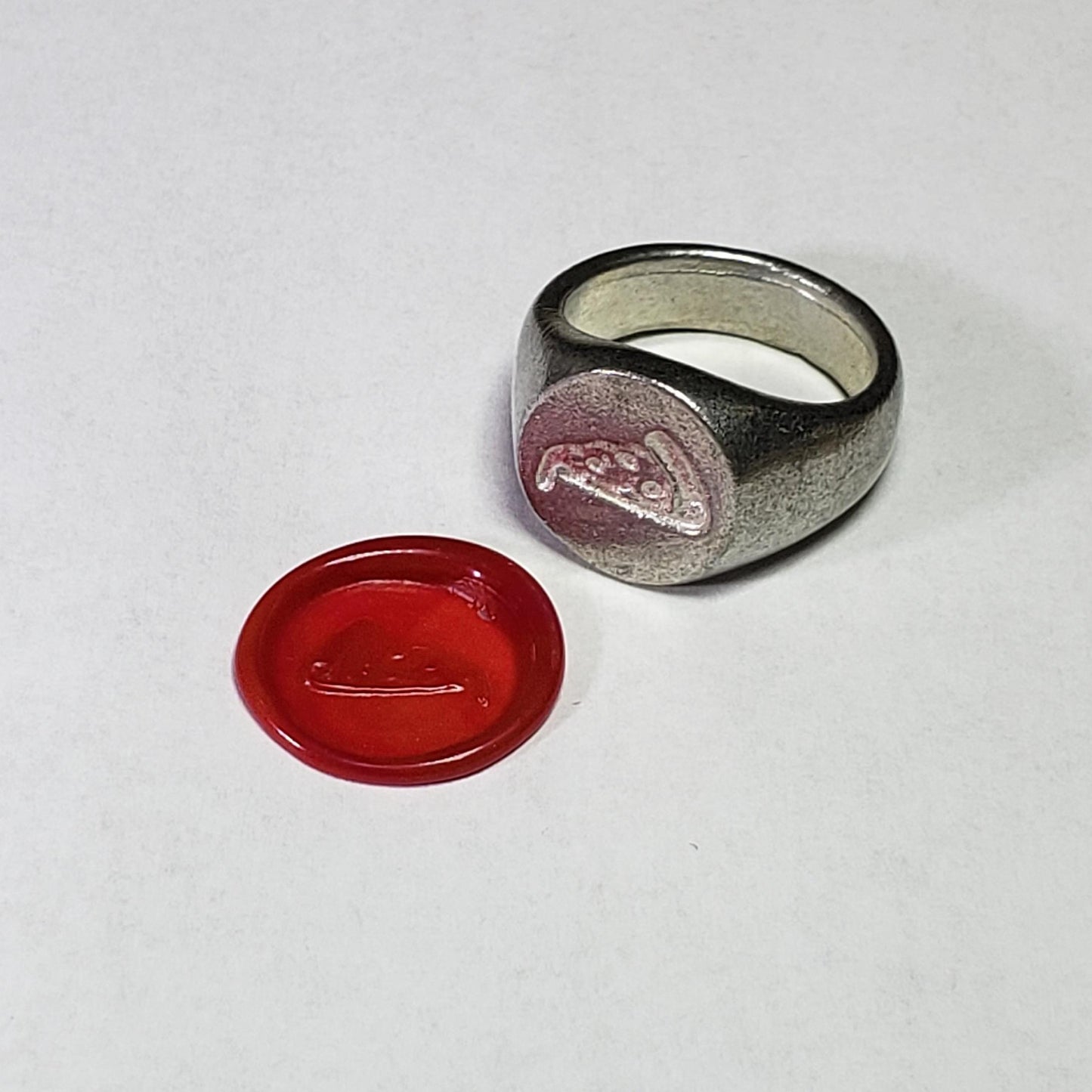 Pizza wax seal signet ring