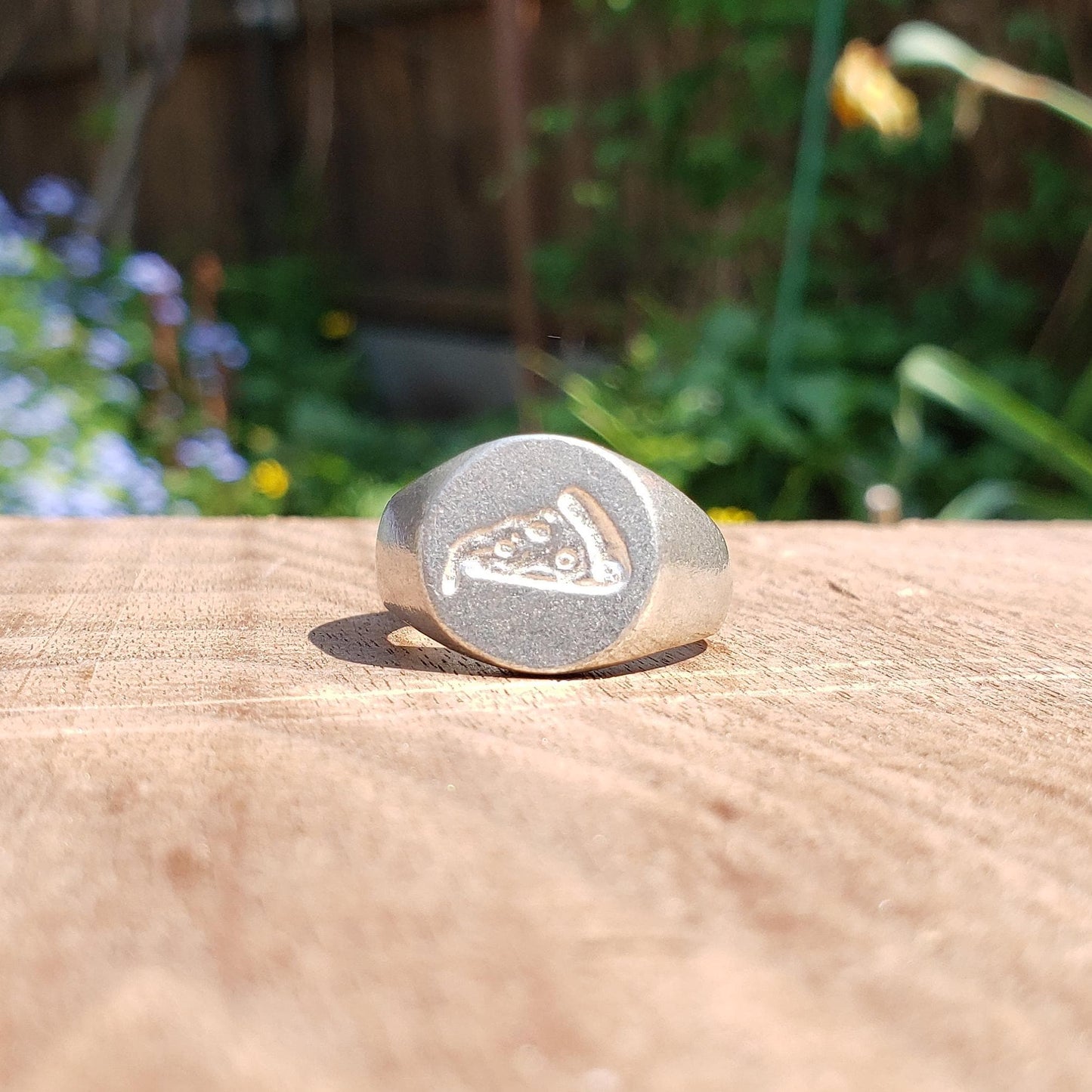 Pizza wax seal signet ring