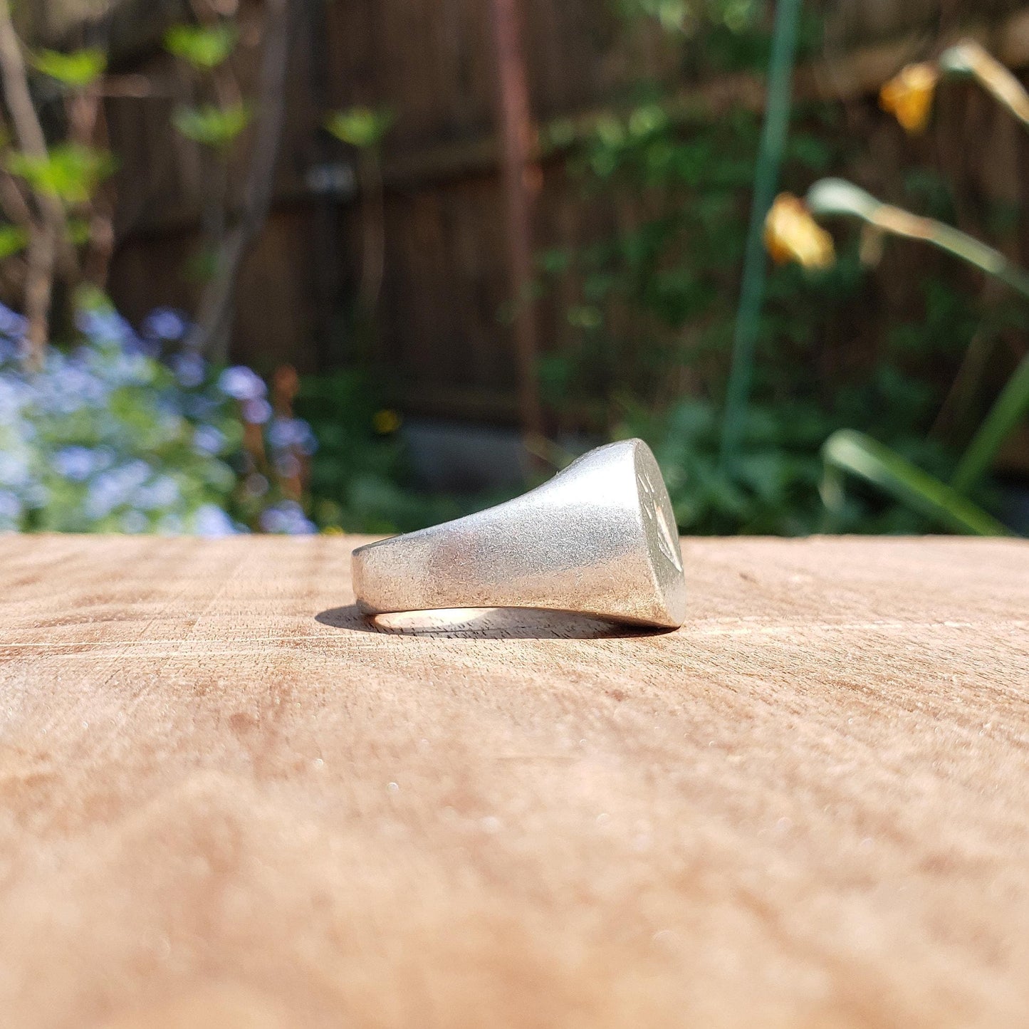 Paper plane wax seal signet ring