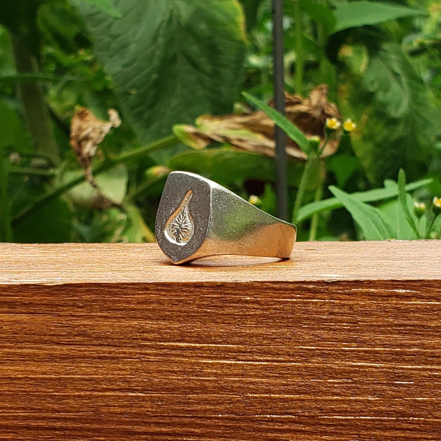 Fig wax seal signet ring