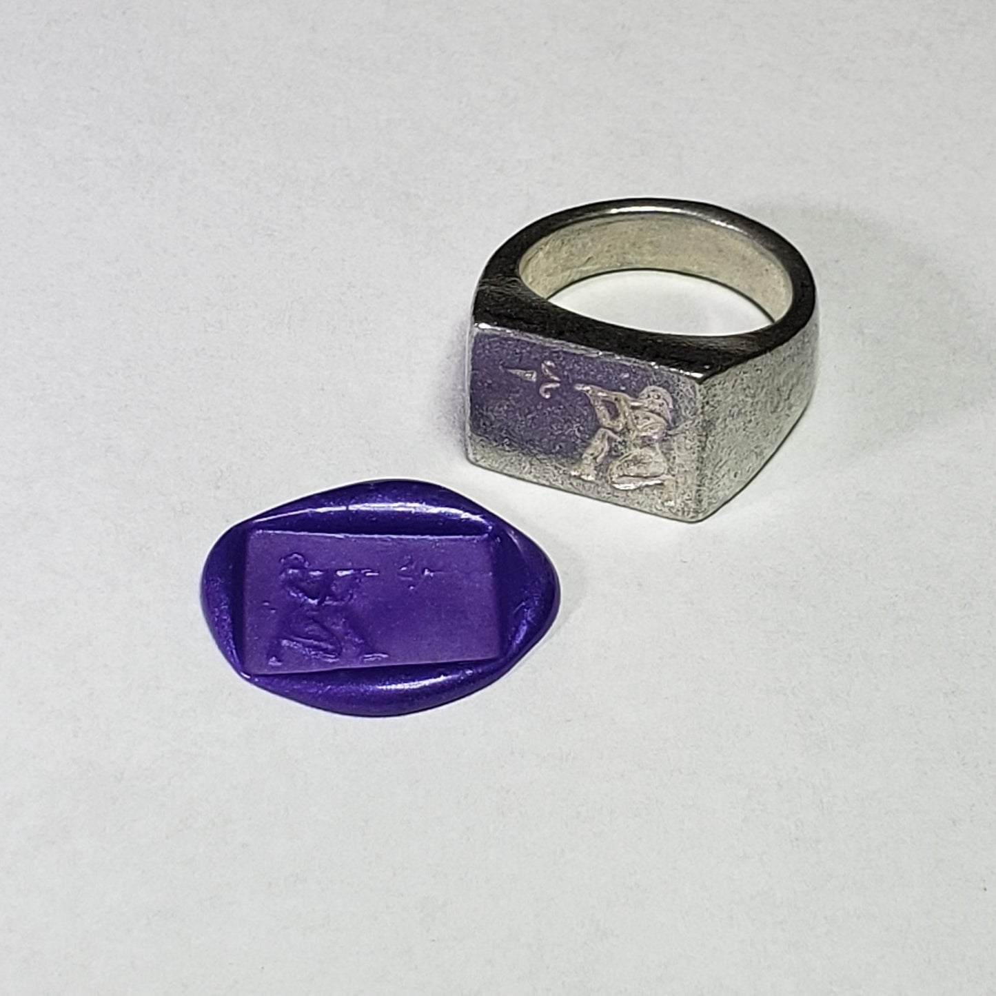 Blowgun wax seal signet ring