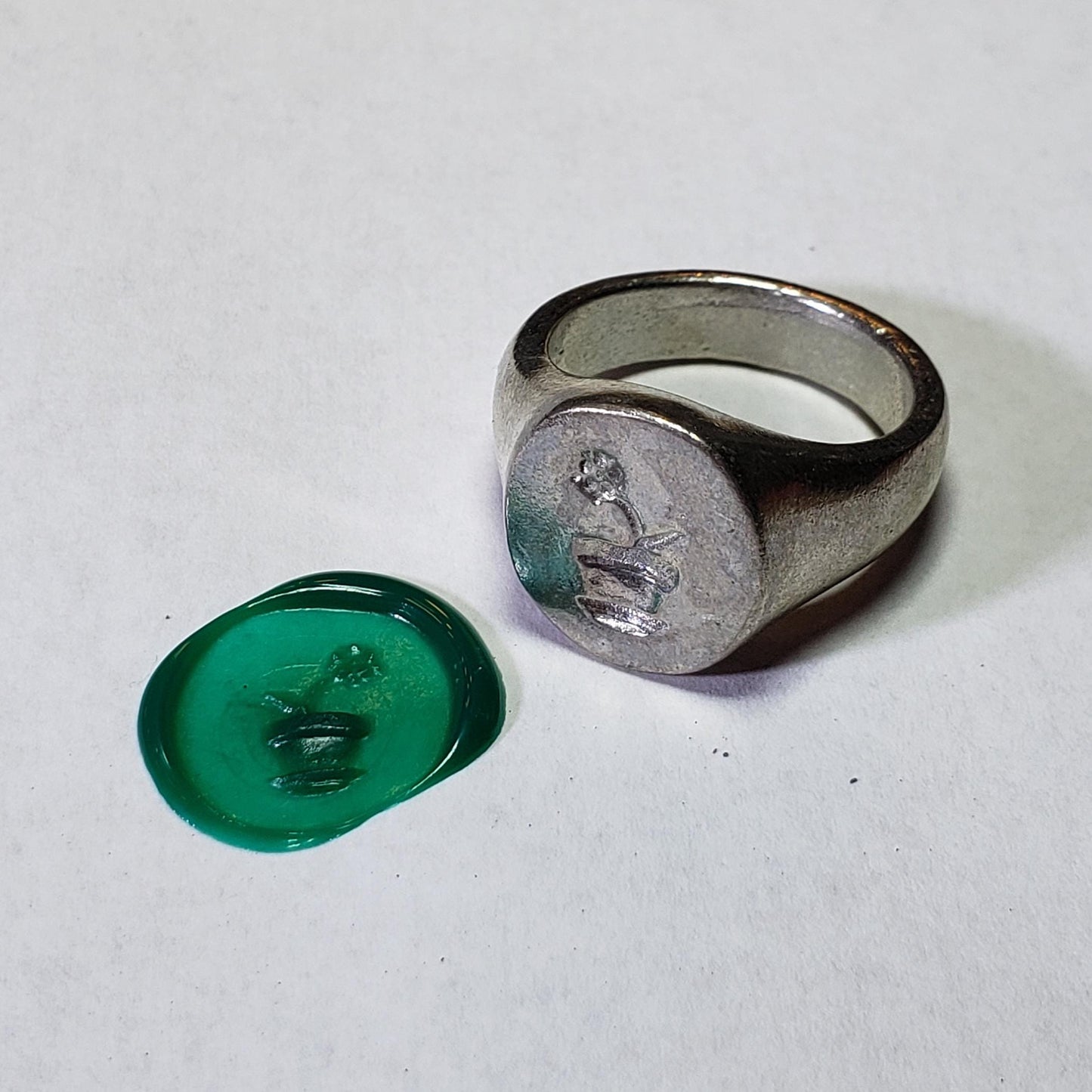 Flower pot wax seal signet ring