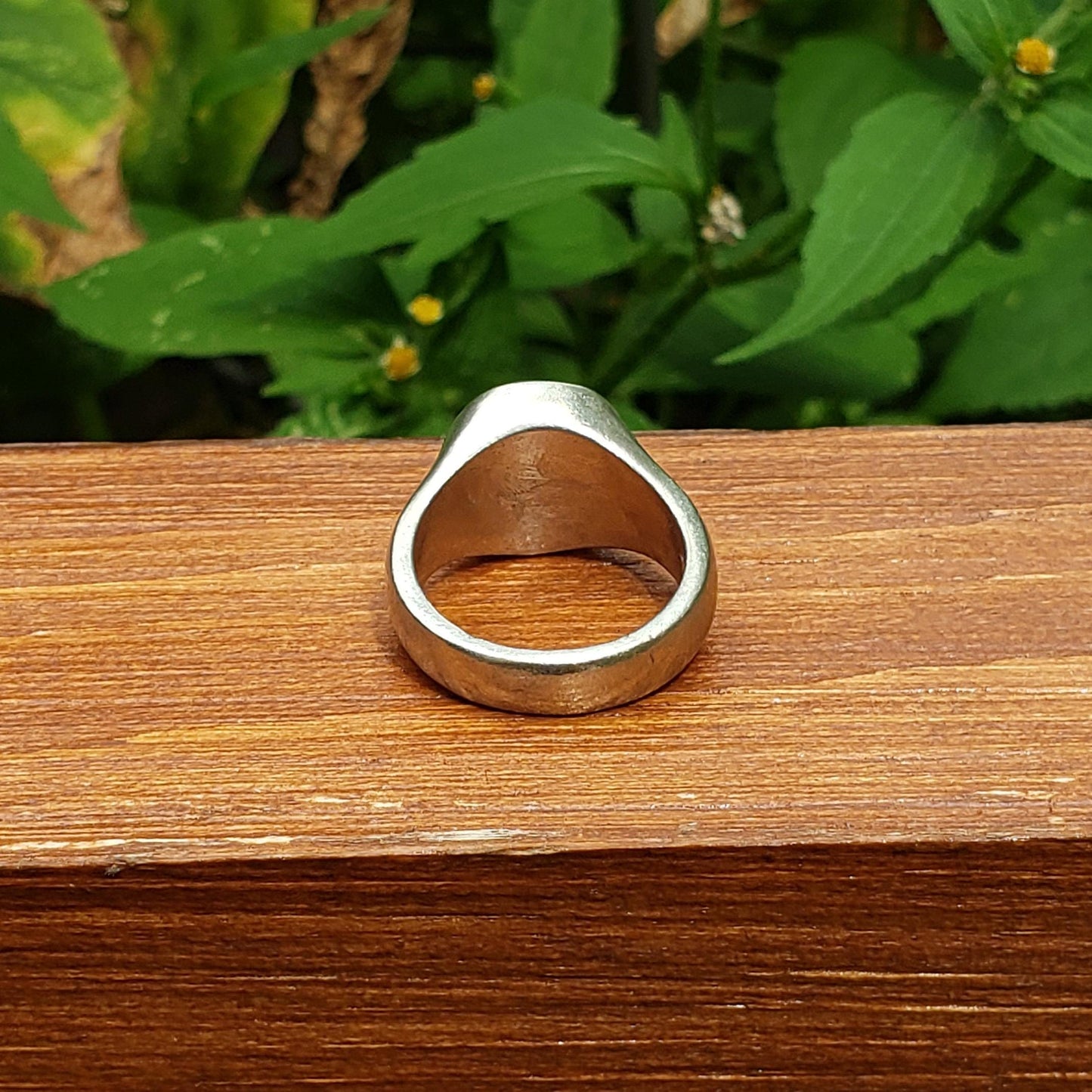 Flower pot wax seal signet ring