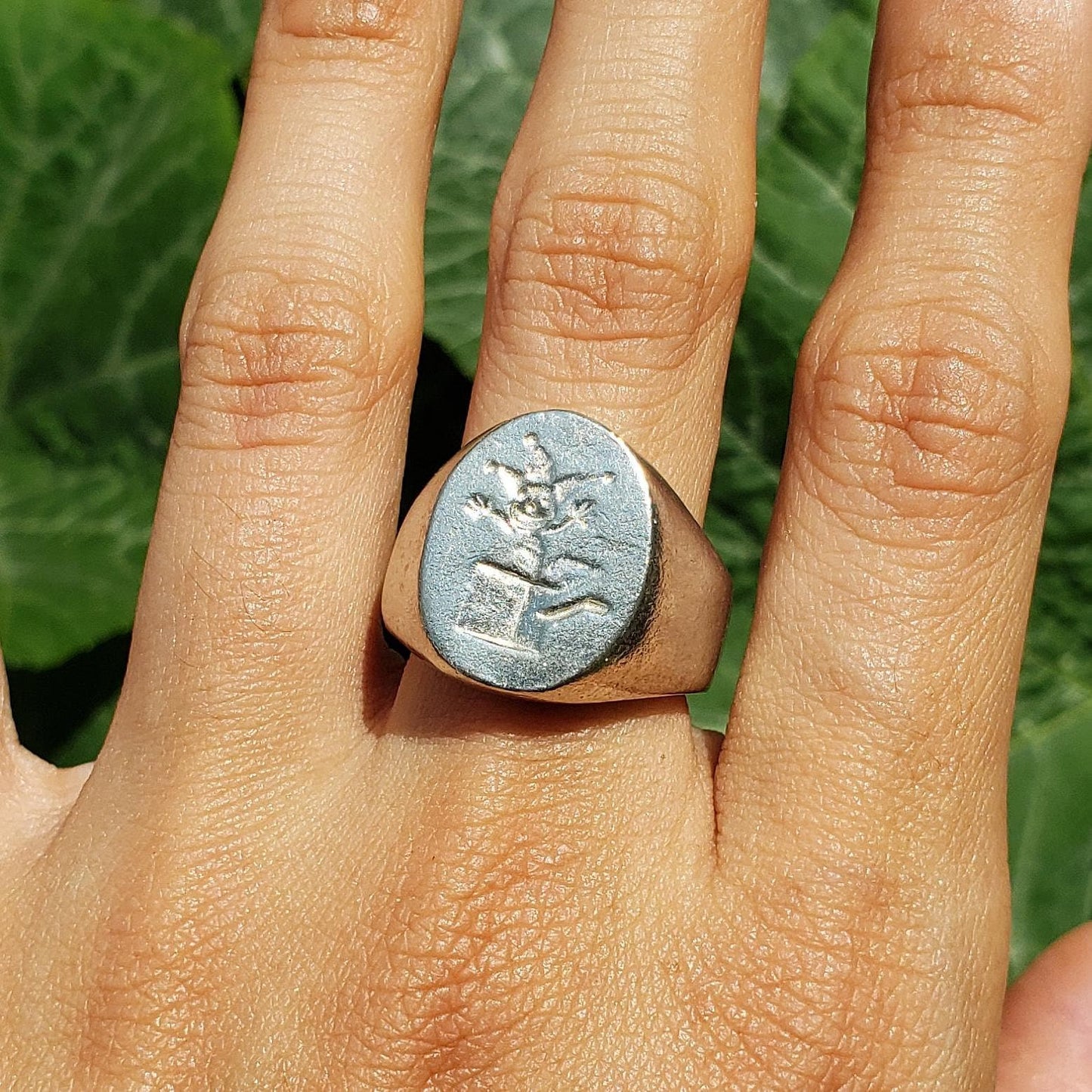 Jack in the box wax seal signet ring