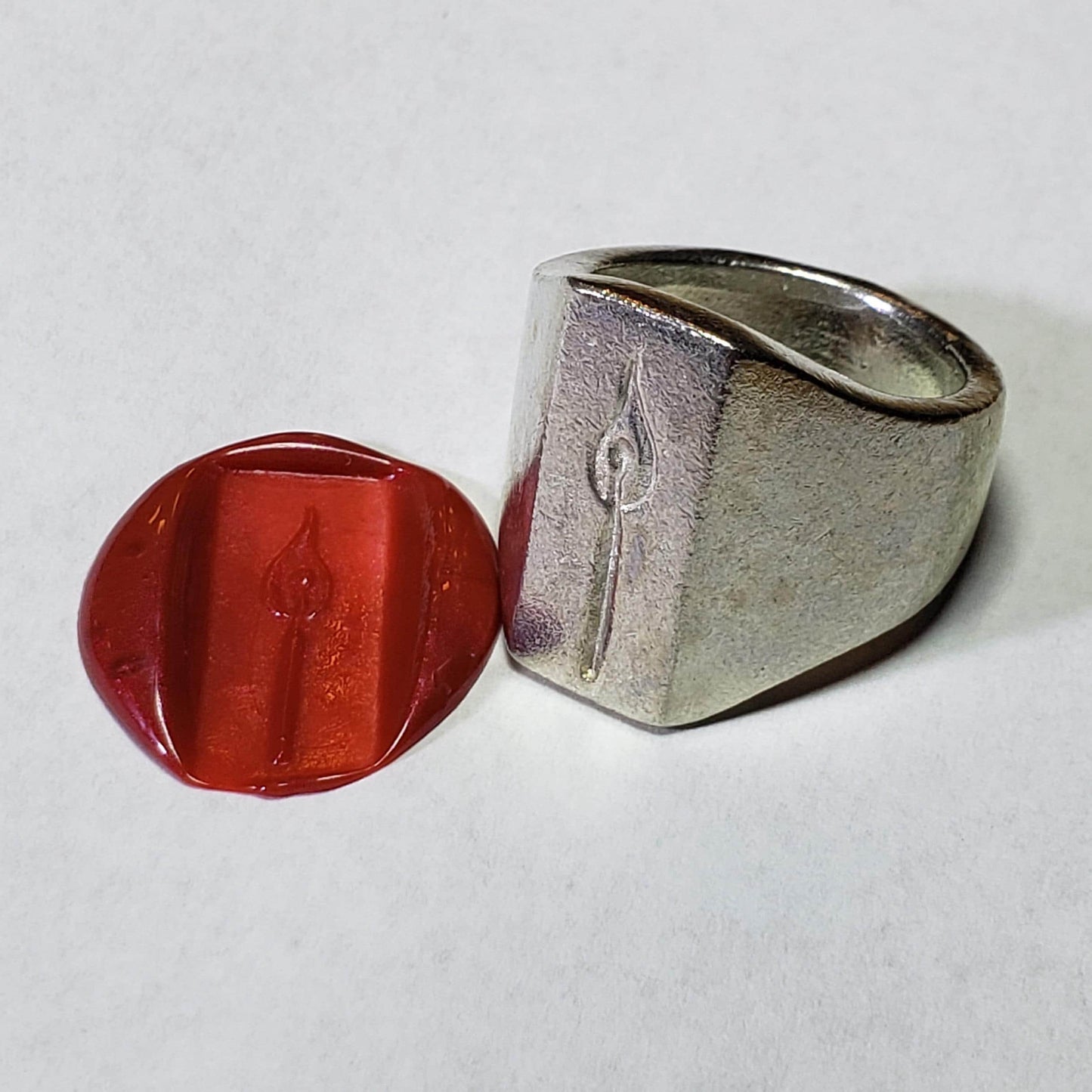 Match wax seal signet ring