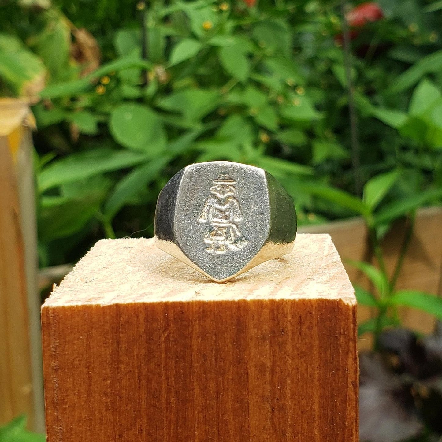 3 racoons in a trench coat wax seal signet ring