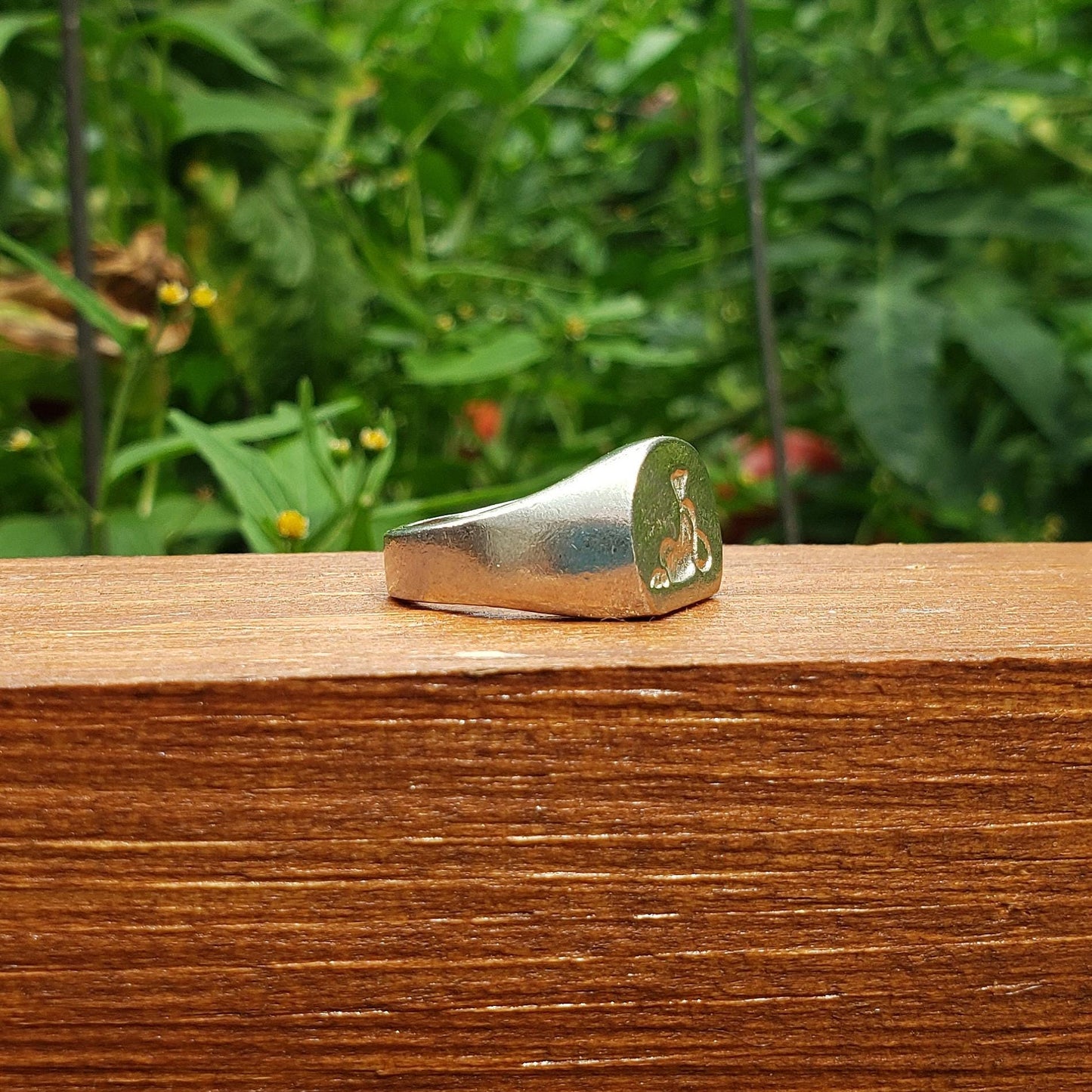 Coin pouch wax seal signet ring